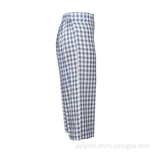 High Waist Casual Harem Pants Checks Trousers